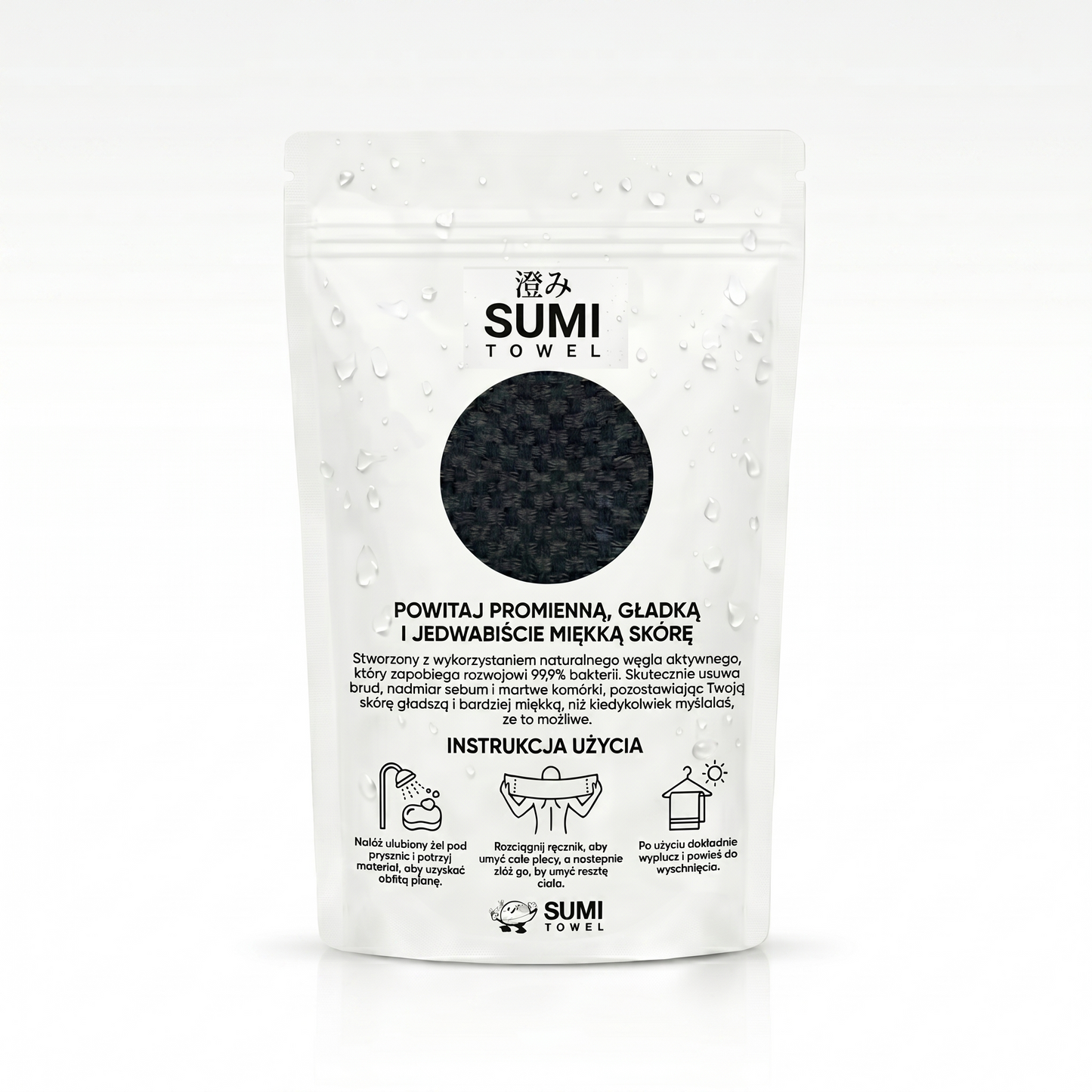 SUMI TOWEL - Złuszczający ręcznik peelingujący